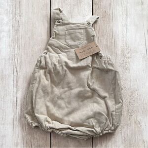 The Corduroy Overall Romper in Oatmeal